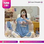 PIJAMA 3 PIEZAS (PANTALÓN+SHORT+POLO)