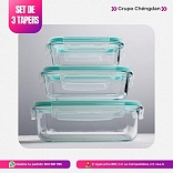 SET DE TAPERS DE VIDRIO