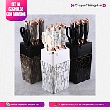 SET DE CUCHILLOS DE 7 PCS CON AFILADOR