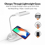 LAMPARA LED TACTIL RECARGABLE CON CARGADOR INALAMBRICO PARA CELULAR 