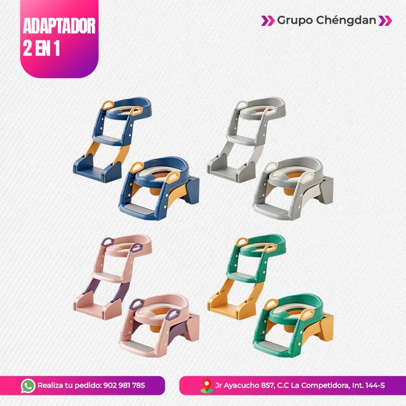 ADAPTADOR DE BAÑO 2 EN 1 CON ASIENTO ACOLCHADO