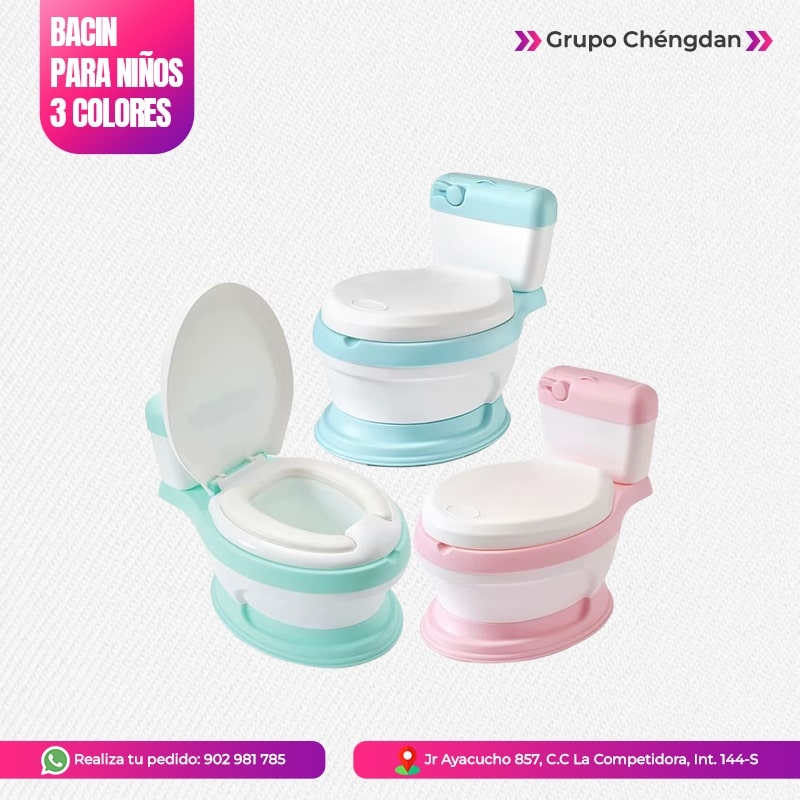 IMPORT JLM S.A.C. - BACÍN MODELO »INODORO REDONDO« CON ASIENTO ACOLCHADO