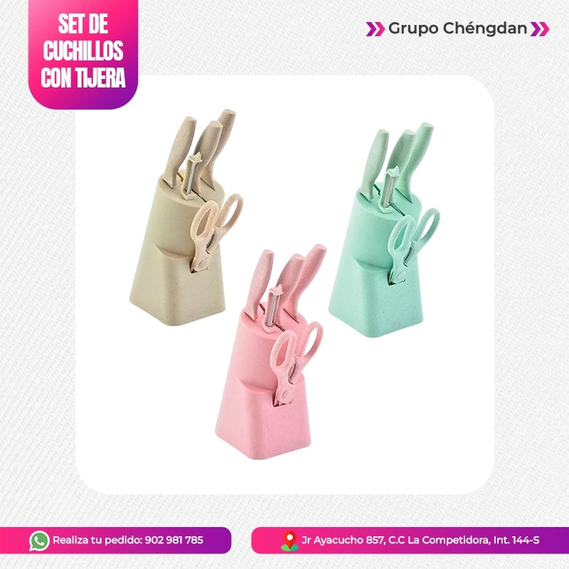 IMPORT JLM S.A.C. - SET DE CUCHILLOS CON TIJERA