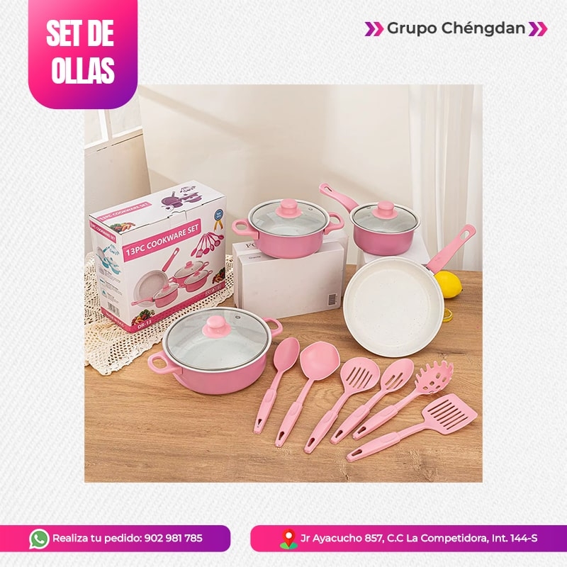 SET DE OLLAS MÁS UTENSILIOS