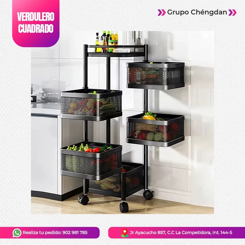 ORGANIZADOR MULTIFUNCIONAL GIRATORIO MODELO CUADRADO