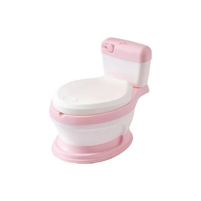 BACÍN MODELO »INODORO REDONDO« CON ASIENTO ACOLCHADO