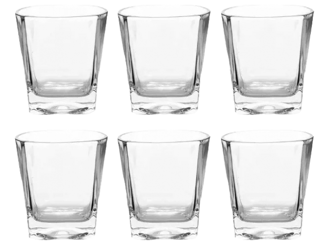SET DE  VASOS CUADRADOS