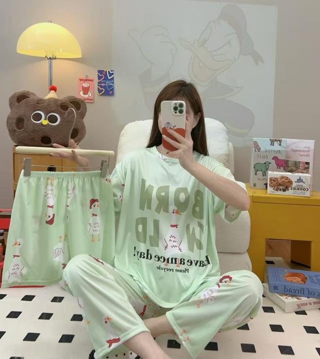 PIJAMA 3 PIEZAS (PANTALÓN+SHORT+POLO)