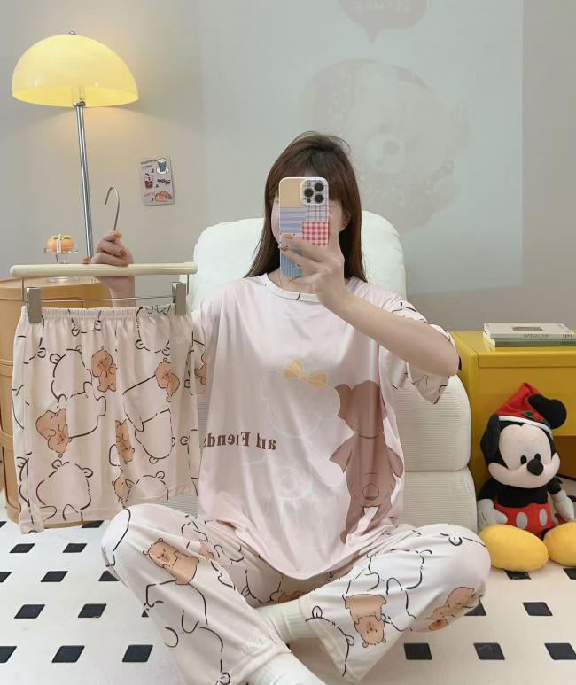 PIJAMA 3 PIEZAS (PANTALÓN+SHORT+POLO)