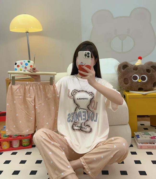 PIJAMA 3 PIEZAS (PANTALÓN+SHORT+POLO)