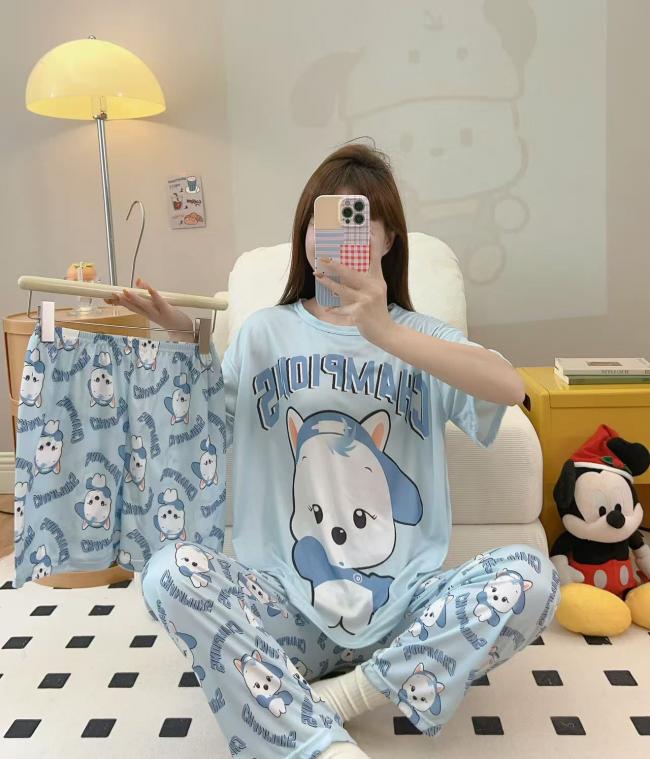 PIJAMA 3 PIEZAS (PANTALÓN+SHORT+POLO)