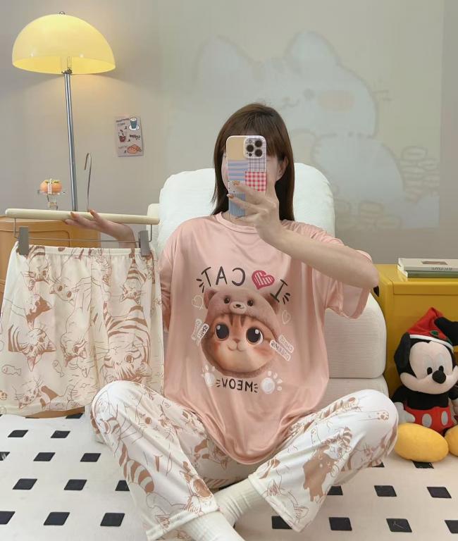 PIJAMA 3 PIEZAS (PANTALÓN+SHORT+POLO)