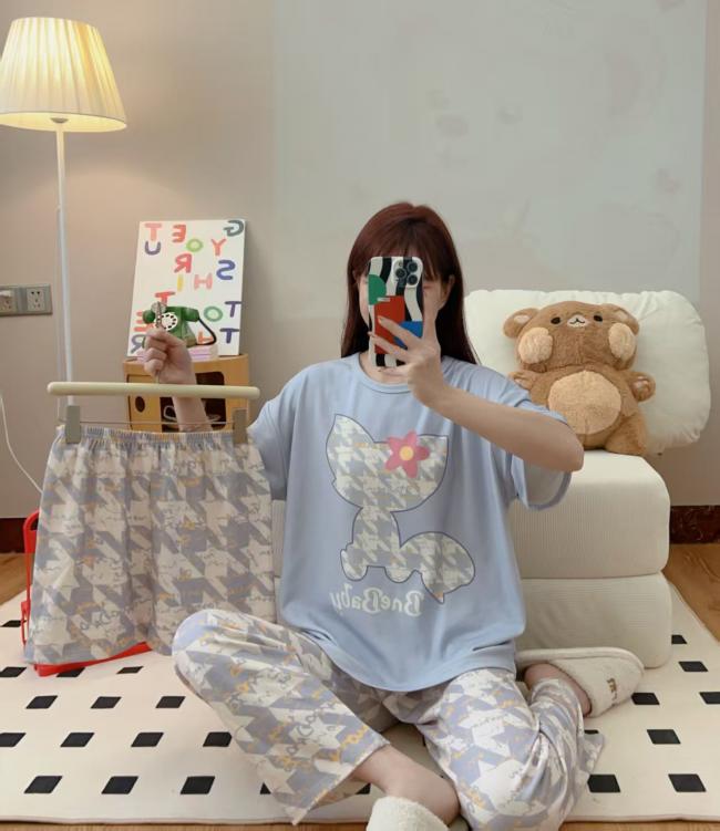 PIJAMA 3 PIEZAS (PANTALÓN+SHORT+POLO)