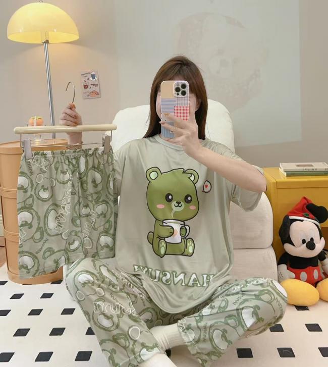 PIJAMA 3 PIEZAS (PANTALÓN+SHORT+POLO)